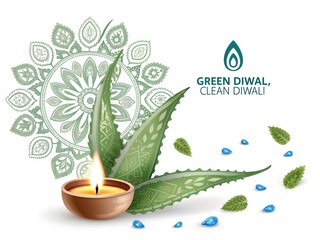 Creative Diwali background illustration, Diwali decorative diya illustration, Happy Diwali post design, Diwali or Dipavali festival, Colorful happy Diwali social media post	
