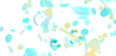 Vibrant abstract background with teal and yellow shapes. Perfect for modern designs and presentations.