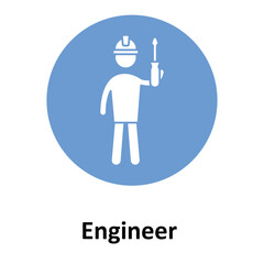Engineer Vector Icon which caneasily  modify or edit