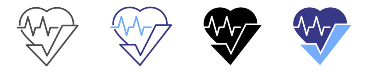 healthy choice icon set multiple style