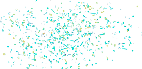 Colorful confetti falling on white background. Perfect for party invitations, celebrations, and festive designs.