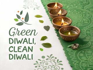 Creative Diwali background illustration, Diwali decorative diya illustration, Happy Diwali post design, Diwali or Dipavali festival, Colorful happy Diwali social media post	
