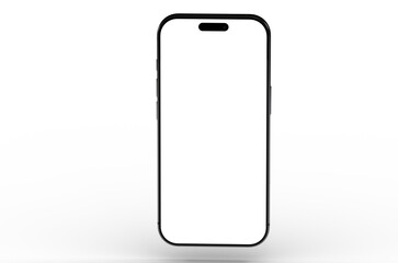 High-quality photo of a modern smartphone with a blank screen, perfect for app presentations or website mockups.