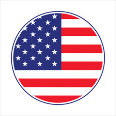 Fototapeta premium Round USA flag emblem design element