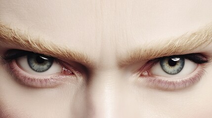 Obraz premium Intense gaze of a model studio setting close-up photography dramatic lighting focus on emotion and expression