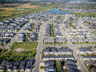 Aerial View of Stonebridge Neighborhood in Saskatoon, Saskatchewan