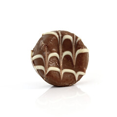 praline, bonbon sweet food on white background , close up
