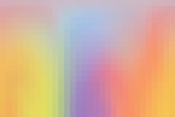 Bright rainbow gradient with pixelated blocks and subtle noise. Modern abstract background for digital design, web, and creative projects