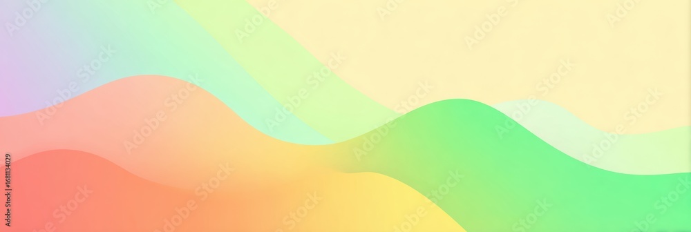 Aufkleber colorful abstract design featuring smooth waves and gradients in pastel shades creating a calming an