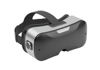Isolated VR headset for virtual reality, immersive gaming, and digital exploration concept