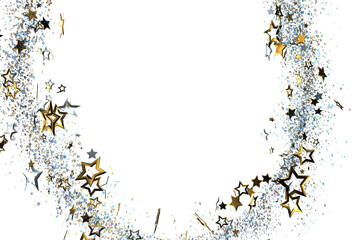 Elegant design with gold and silver stars perfect for celebrations, holidays, and more. Download now!