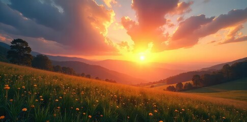 Peaceful Sunrise Over Tranquil