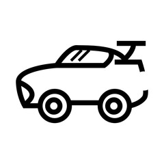 sport car outline icon vector illustration