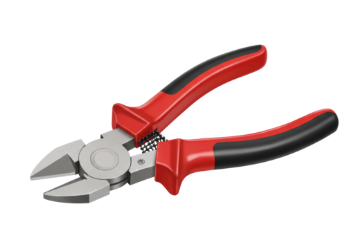 Isolated diagonal wire cutter on a light stage for professional shop or construction work