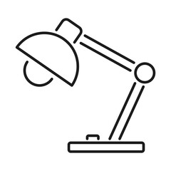 desk lamp line vector icon