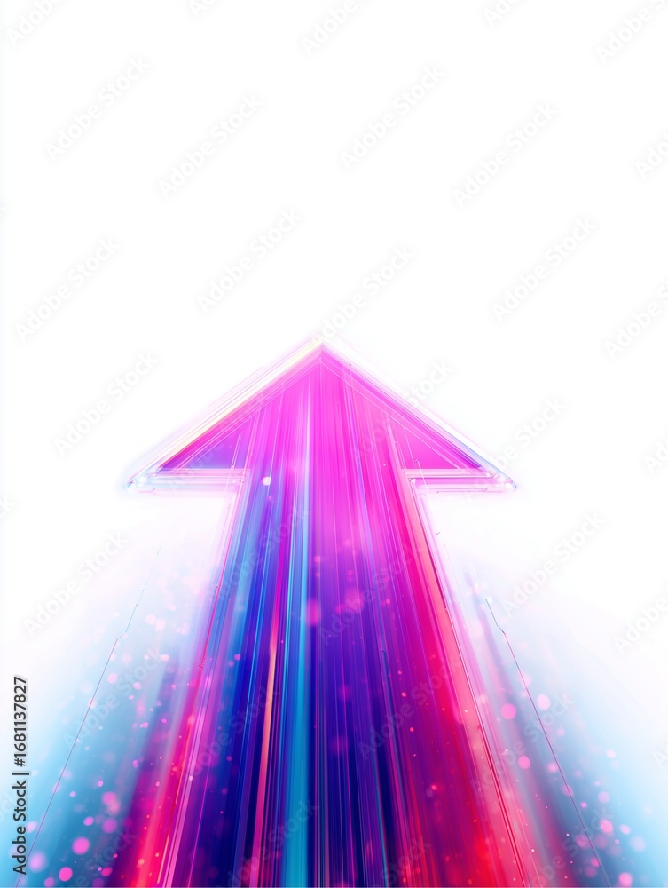 Poster ascending arrow: a dynamic and vibrant depiction of progress and direction. the upward-pointing arro