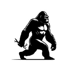 Gorilla 7 Vector Illustration – Fierce Jungle Primate Artwork