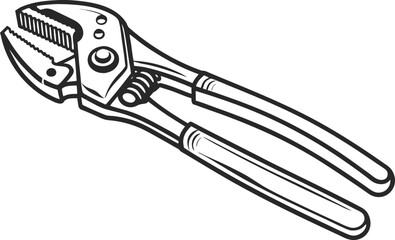 vector wrench tool  clean bold lines  white backgr.eps