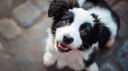 Fototapeta premium The cute and chubby dog-themed pictures can meet the needs of pet social sharing, creation of cute pet content, reference for children's picture book illustrations, promotional pictures for pet produc