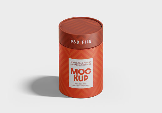 Paper Tube Packaging Mockup for Creative Design and Branding Projects