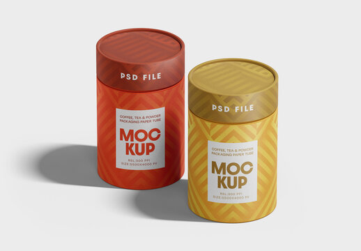 Paper Tube Packaging Mockup for Creative Design and Branding Projects