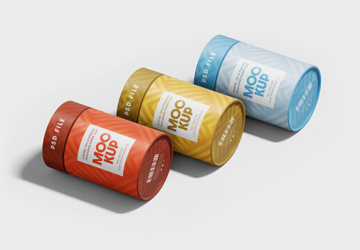 Paper Tube Packaging Mockup for Creative Design and Branding Projects