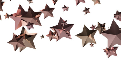 Sparkling rose gold stars on white. Perfect for holidays, celebrations, and more.