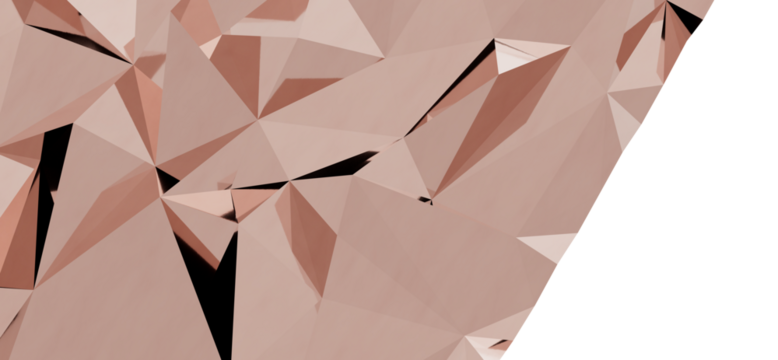 Modern rose gold polygonal background. Ideal for branding, design, and presentations. Elegant, luxurious, and trendy abstract texture.