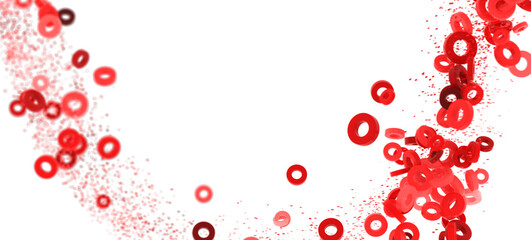 Abstract background with red rings. Perfect for presentations, websites, and more.