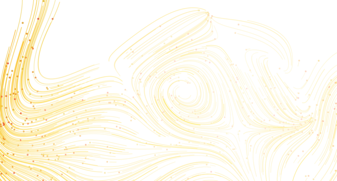 Elegant abstract background with swirling gold lines and particles. Perfect for luxury branding or design.