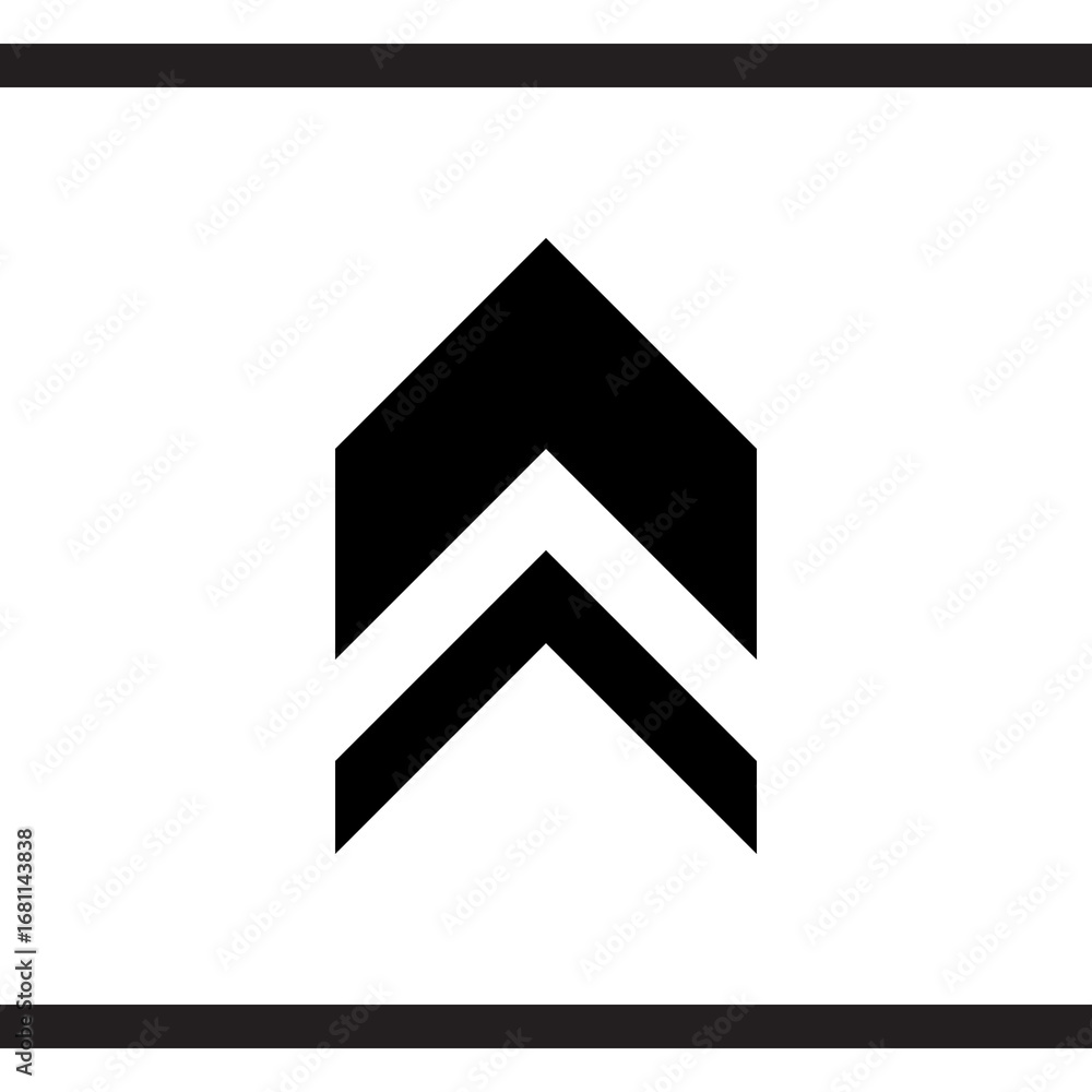 Poster up arrow icon vector. scroll up icon sign symbol vector. move up vector icon illustration isolated o