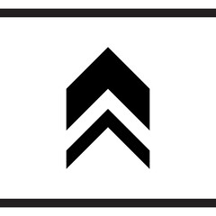 Up arrow icon vector. Scroll up icon sign symbol vector. Move up vector icon illustration isolated on white background