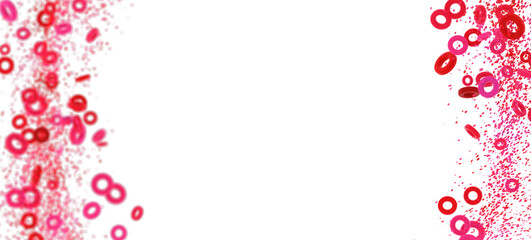 Abstract background with pink and red rings. Perfect for Valentine's Day or celebratory designs.