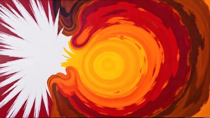 Abstract painting with passionate enthusiasm