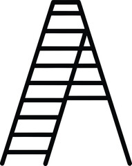 vector illustration of a construction ladder  whit.eps
