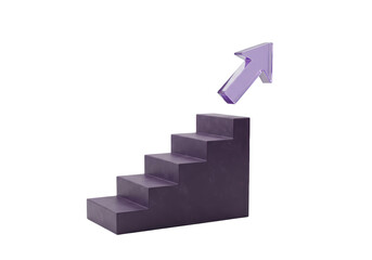 Isolated Steps to Success Upward Progression, Growth, Achievement, and Career Climb