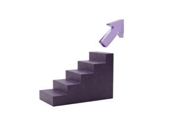 Isolated Steps to Success Upward Progression, Growth, Achievement, and Career Climb