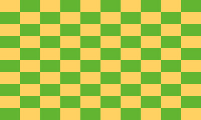 Checkerboard pattern, design featuring alternating squares of yellow and green colors.