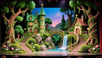 Fototapeta premium Theater, fairy tale house