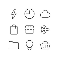 User interface icon collection. User interface icon set.