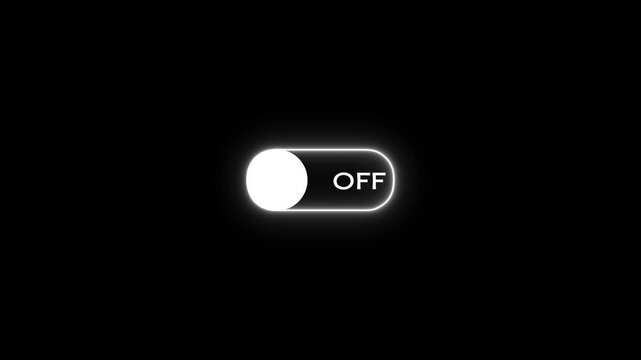 Switch on and switch off button. Power digital button. Turning on-off animation. power off / on button animation technology concept animation.