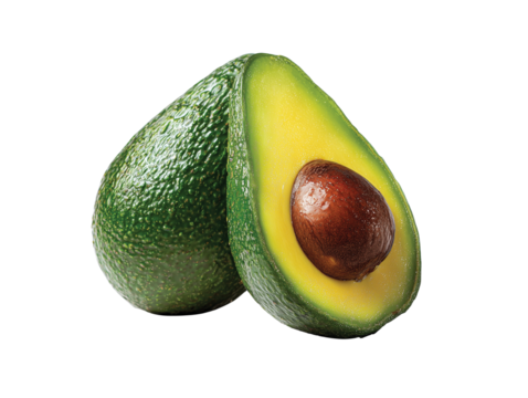 avocado isolated on transparent White background png - Powered by Adobe