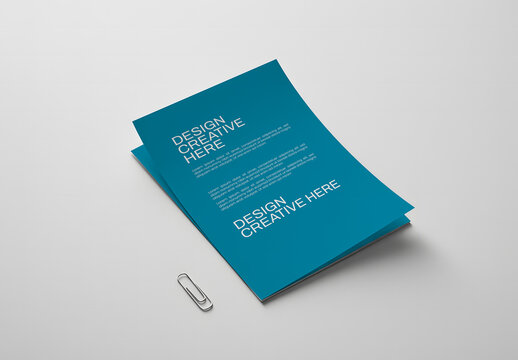 Curved Flat Lay Poster Mockup