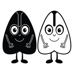 Obraz premium Two Cartoon Characters One Black One White drawing
