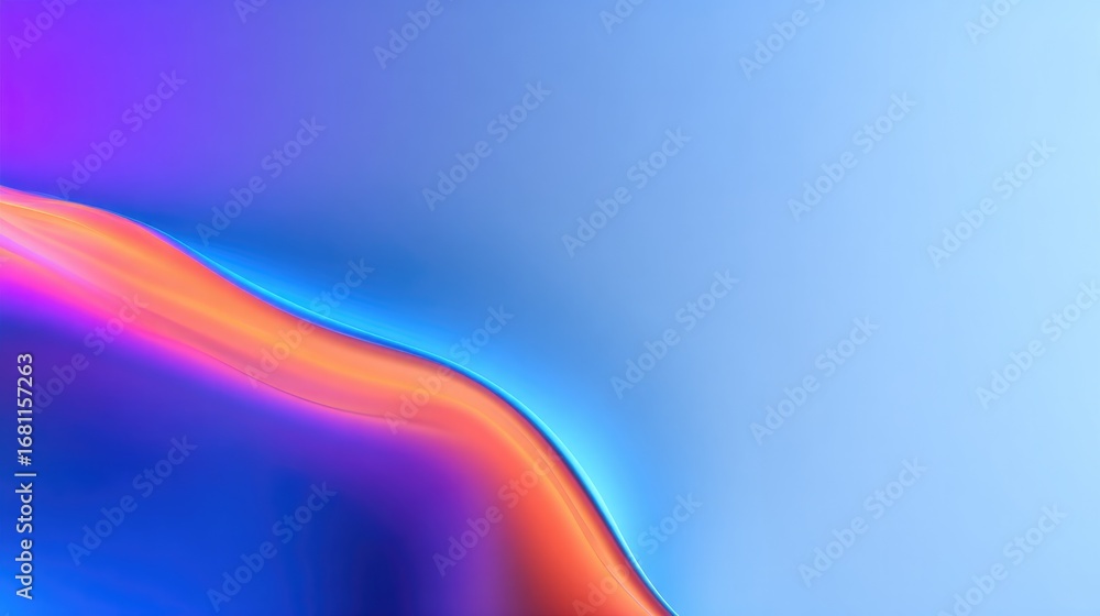 Aufkleber flowing gradient blends vibrant colors, creating dynamic and mod