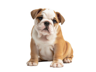 Obraz premium bulldog puppy isolated on transparent White background png