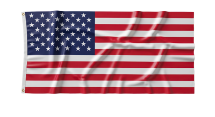 Waving American Flag Graphic Design on Isolated Background, Symbolizing Patriotism, Freedom, and National Pride for USA Holidays. isolated on transparent background, png background. No Background PNG