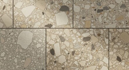 Elegant terrazzo flooring surface showcases stone chips set in a seamless design