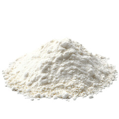 Pile of white powder isolated on transparent background