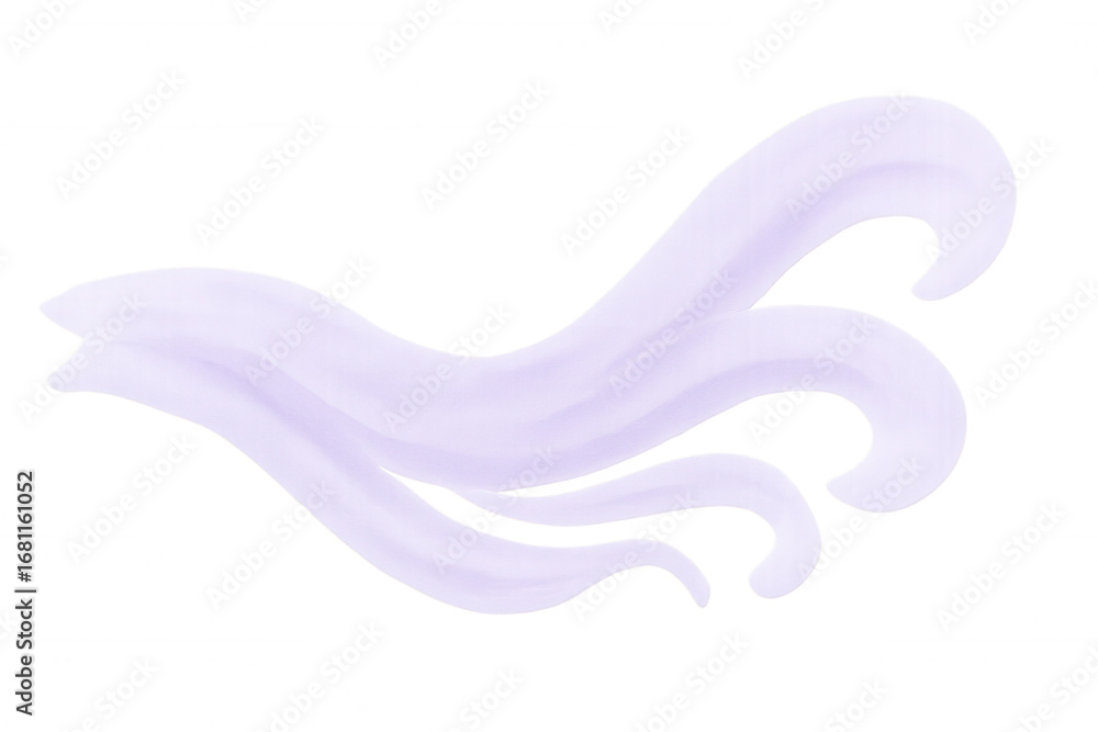 Poster purple cream swirling dynamically across surface, creating elegant design element suggestive of luxu